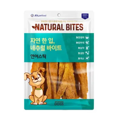 [유통기한임박 26.11.30] 원더독스 내추럴바이트 강아지간식 연어스틱, 180g, 1개
