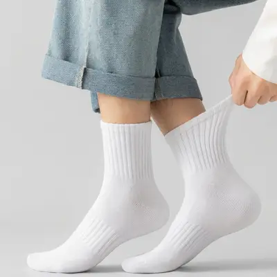 [발이] 편한 카바 밴딩 중목 양말, 남성용, 그레이, 20켤레