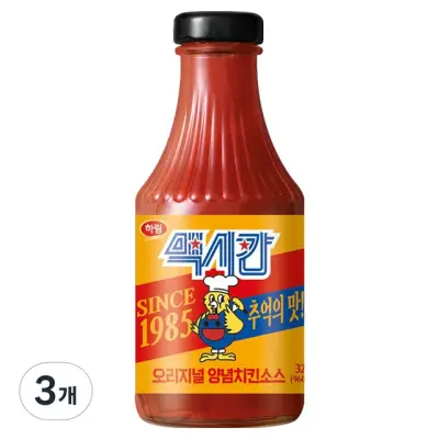 [맥시칸] 하림 양념치킨 소스 오리지널, 320g, 3개 - 기타소스