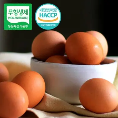 [산해직송] 청라상회 무항생제 난각번호2번 유정란 구운계란 30구 60구 HACCP 인증