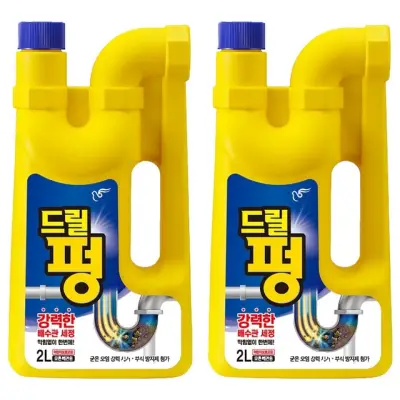 [피죤] 드릴펑, 2L, 2개 - 배수구세정제