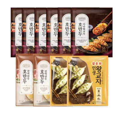 [호텔컬렉션] 호만두 에센셜 왕교자 갈비/마라왕교자 임박특가 (소비기한 26/10/29) 1+1 총 10팩 골라담기