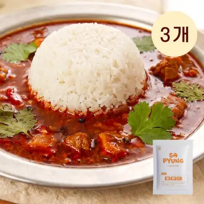 사평 숙성 진한 맛 저수분 일본카레 스트레스킬러 마라카레, 160g, 3개