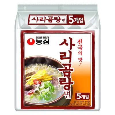[농심] 사리곰탕면 110g, 5개 - 봉지라면