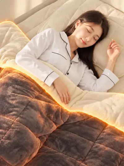 [BENEBEDDING] 5도업 발열 장모 극세사 리버서블 차렵이불