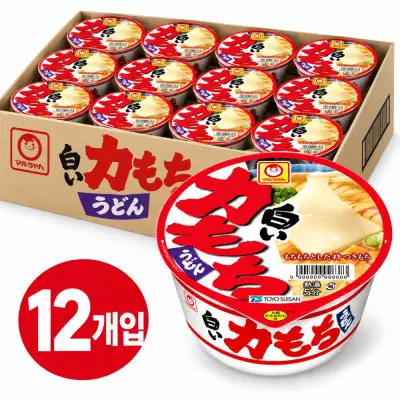 [일본] 컵라면 마루짱 시로이 치카라 모찌우동 109g 12개