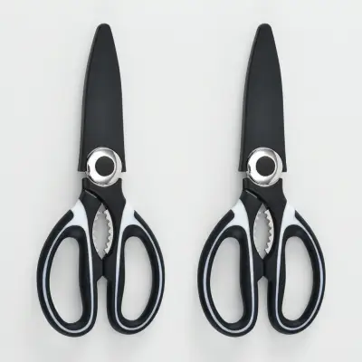 [비로르] 스텐 주방 가위, 팬더, 20.5cm, 2개