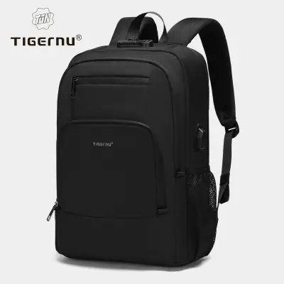 [Tigernu] 15.6 노트북 백팩 비즈니스 여행용 일상용 백팩(외부 USB 포트 포함) 내마모성 지퍼형 도난 방지