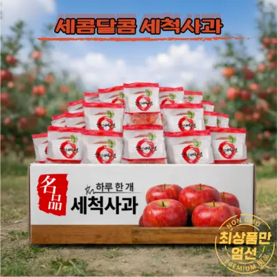 [산지직송] 새콤달콤 세척사과 껍질째먹는 고당도 사과, 2kg, 1박스