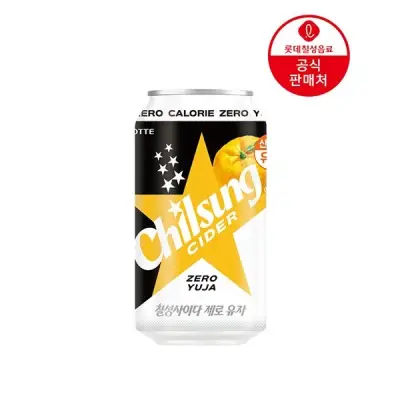[롯데칠성][APP전용](본사직영) 칠성사이다 제로 유자 355ml 24캔