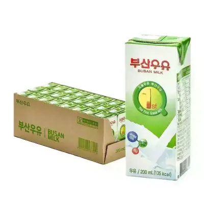 [소비기한 12/2]부산우유 멸균우유 흰우유 200ml, 24개