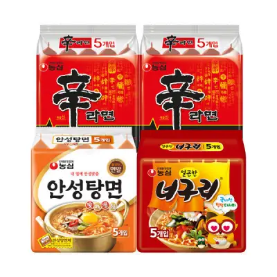 [신라면10입] +안성탕면5입 +너구리5입 (총 20봉)