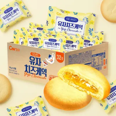 [청우] 오즈랜드 유자치즈케익, 608g, 1개 32봉