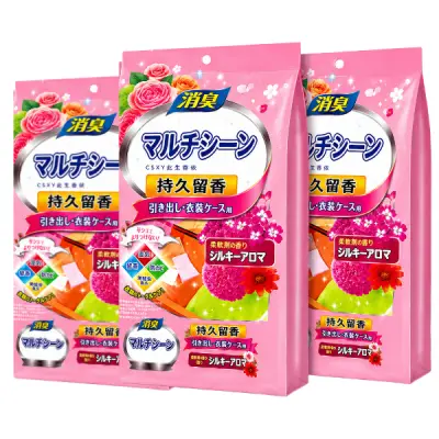 [일본식] 의류용 방충 방습제, 장미향, 2ml, 48개입, 3개