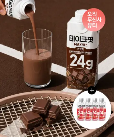 테이크핏(TAKE-FIT) [24개+4개 혼합] 테이크핏 맥스24G 초코맛 250mL + 맥스24G 딸기맛 250mL